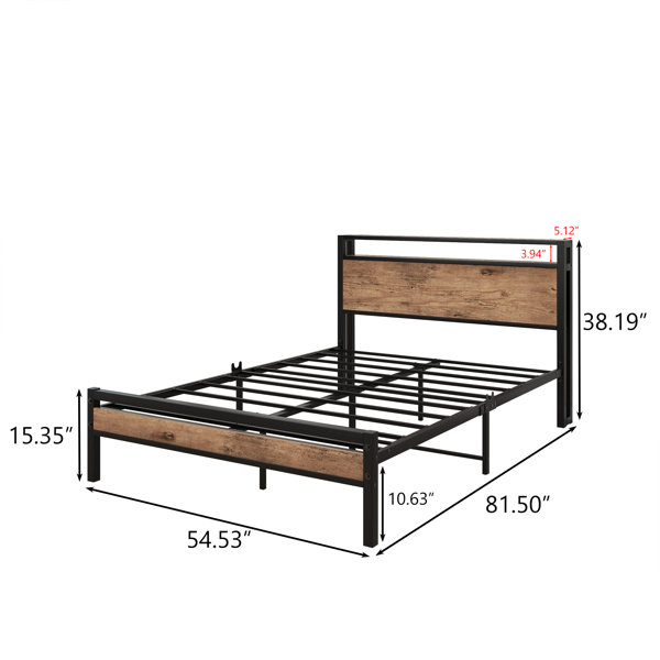 17 Stories Metal Bed Frame Wayfair